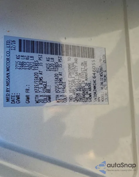 2017 Nissan Pathfinder S from USA, damaged, VIN 5N1DR2MM1HC646055